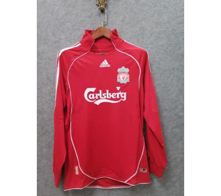 Liverpool 06/08 Home Red Long Sleeve Soccer Jersey